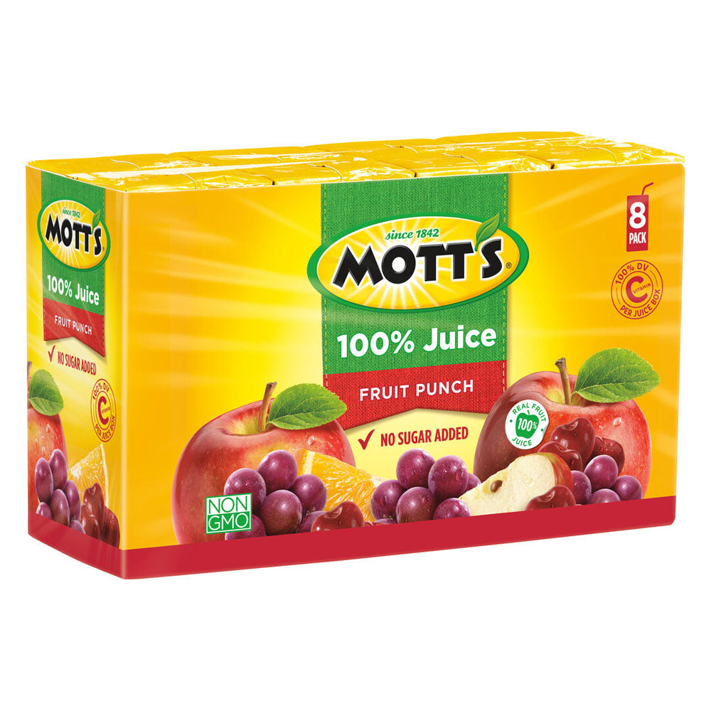 Mott's 100% Fruit Punch Juice 6.75 oz (8-Pack)