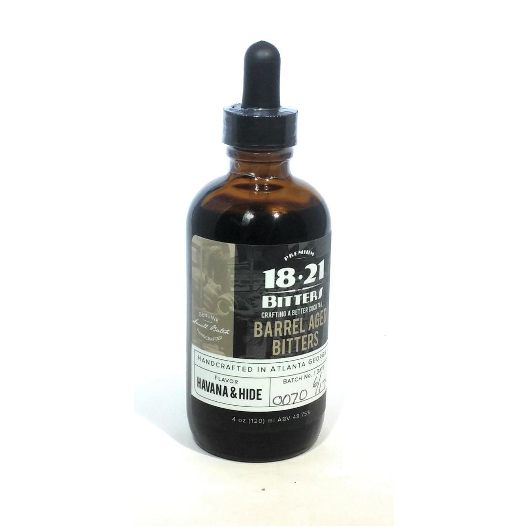 18.21 Barrel Aged Havana & Hide Bitters – Handcrafted Cocktail Bitters, 4oz