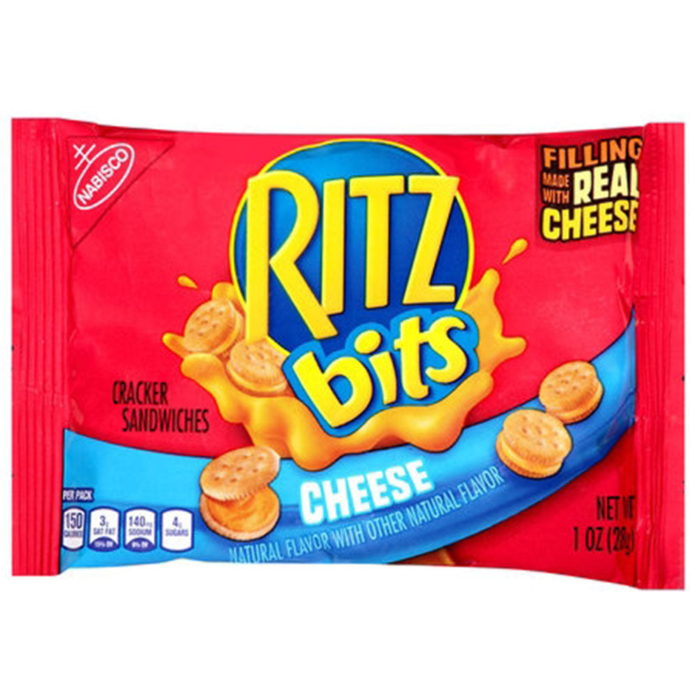 Ritz Bits Cheese Sandwich Crackers – 1 oz Snack Packs (12/Case)