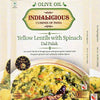 Indialicious Ready to Eat Meal DAL PALAK (yellow lentils with spinach) Cooked with Olive Oil 10.5 oz Pack of 10