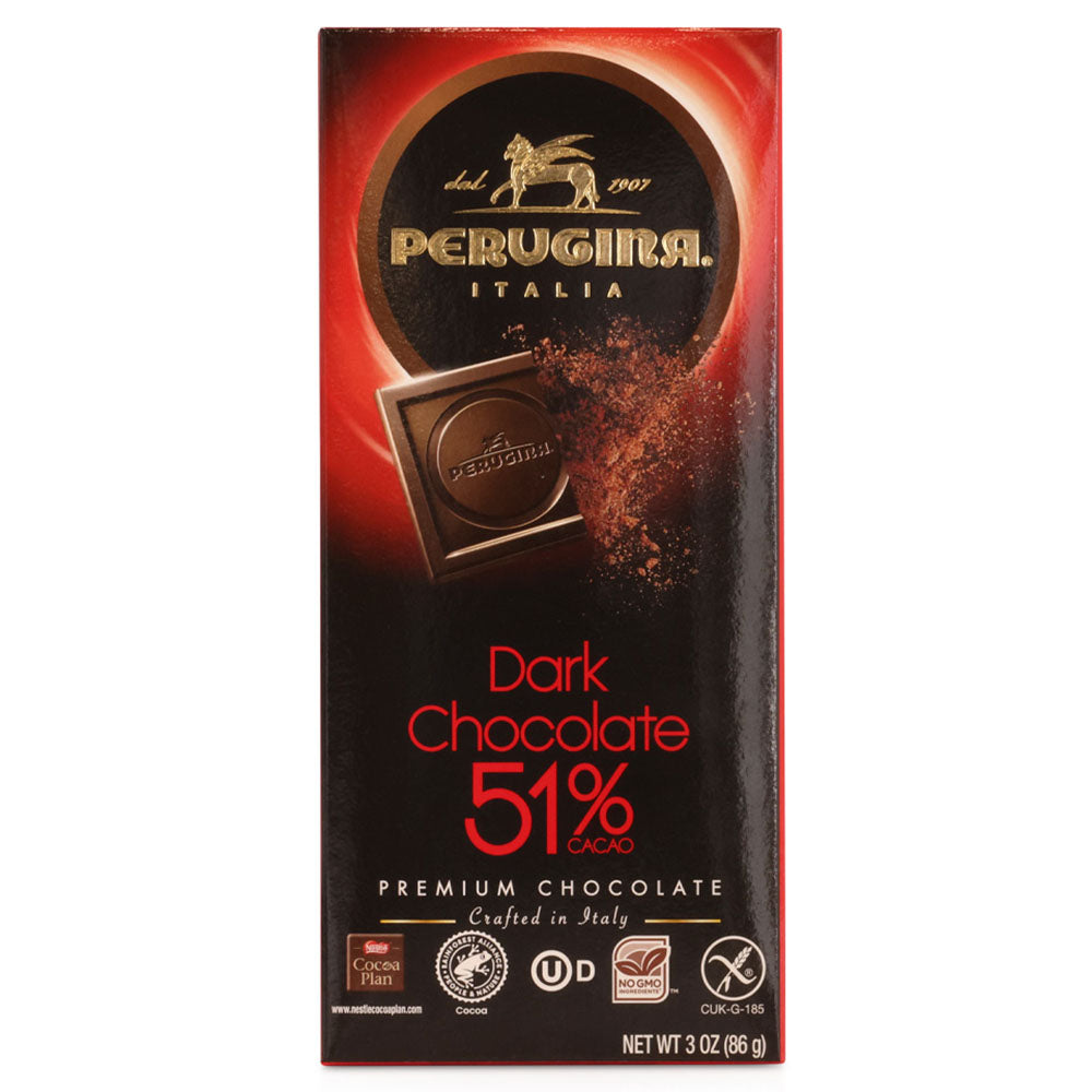 Perugina 51% Dark Chocolate Bar – Smooth Italian Fine Chocolate (3 oz)