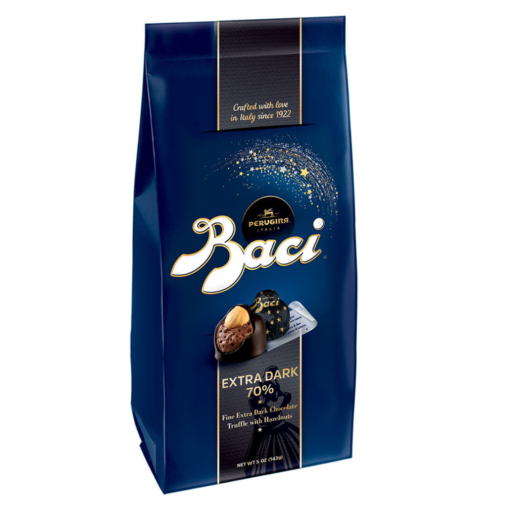 Perugina Baci 70% Extra Dark Chocolate Truffles – Italian Bag (4.4 oz)