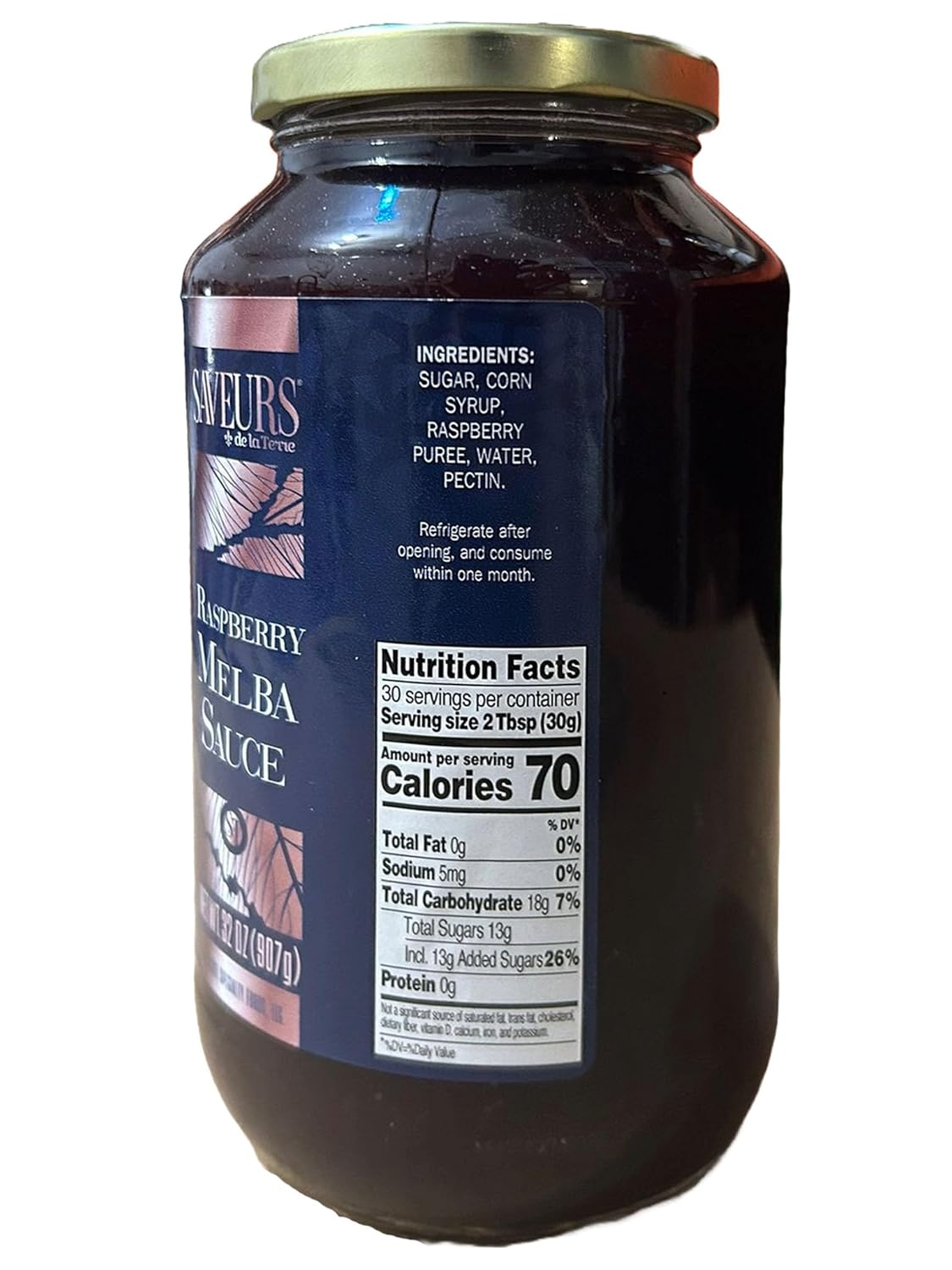Saveurs Raspberry Melba Sauce – 32 oz (907 g)