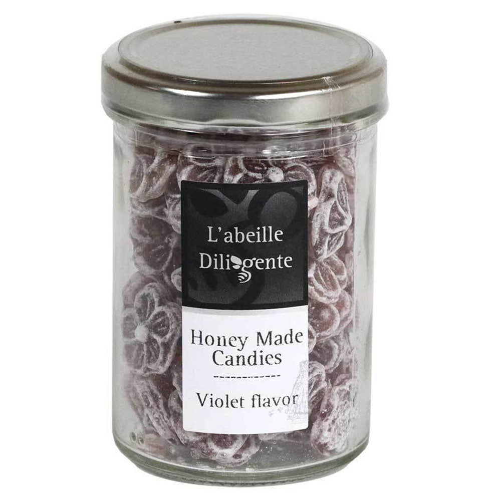 Abeille Diligente Violet Honey Candy - 4.6 oz Jar (130g) - French Hard Drops