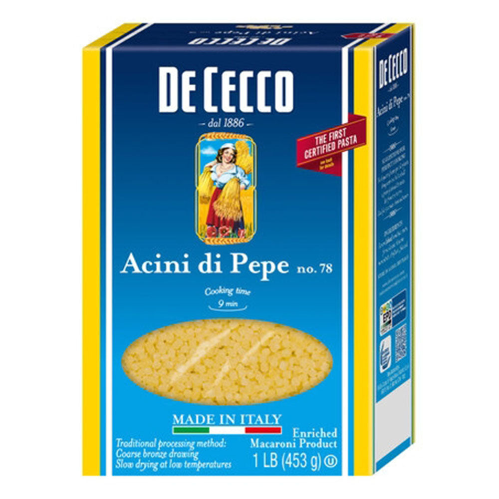 De Cecco Acini Di Pepe Pasta No. 78 – Italian Soup Pasta (1 LB)