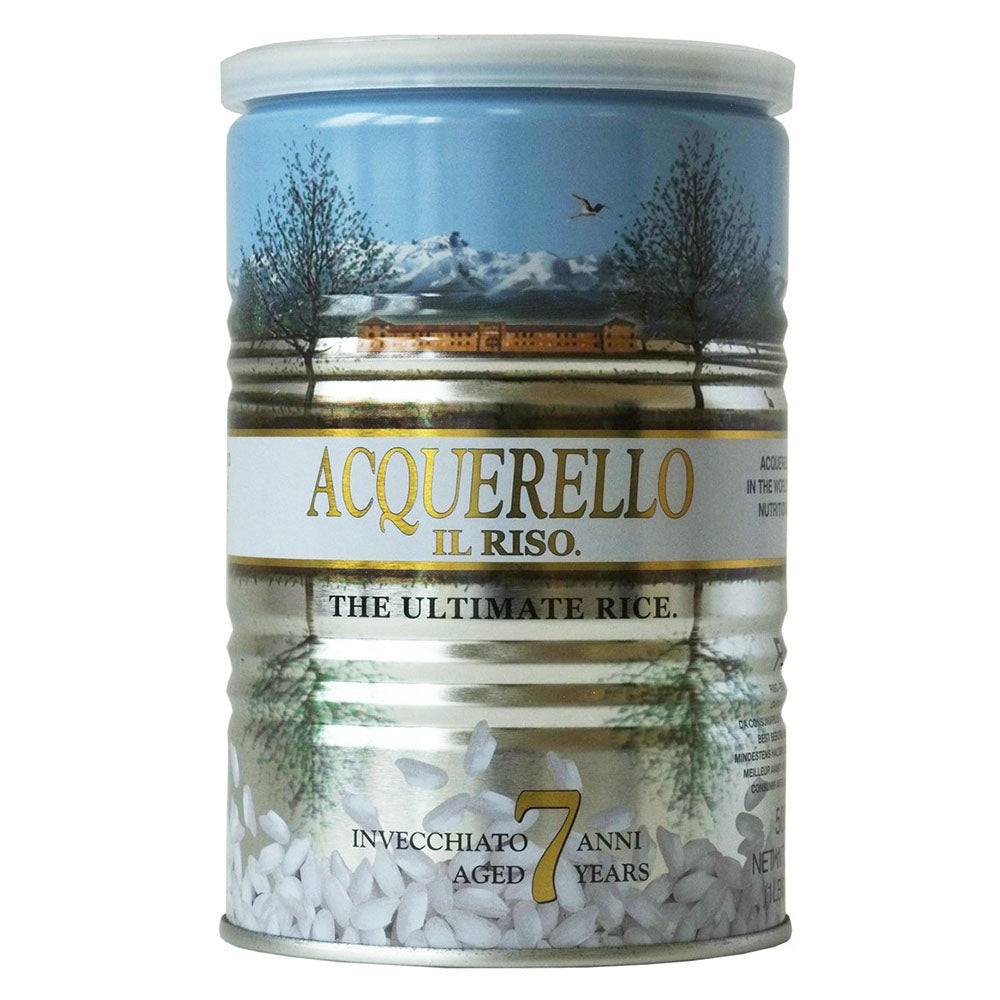 Acquerello Aged Carnaroli Rice – 7 Years, 17.6 oz Tin (Product of Italy)