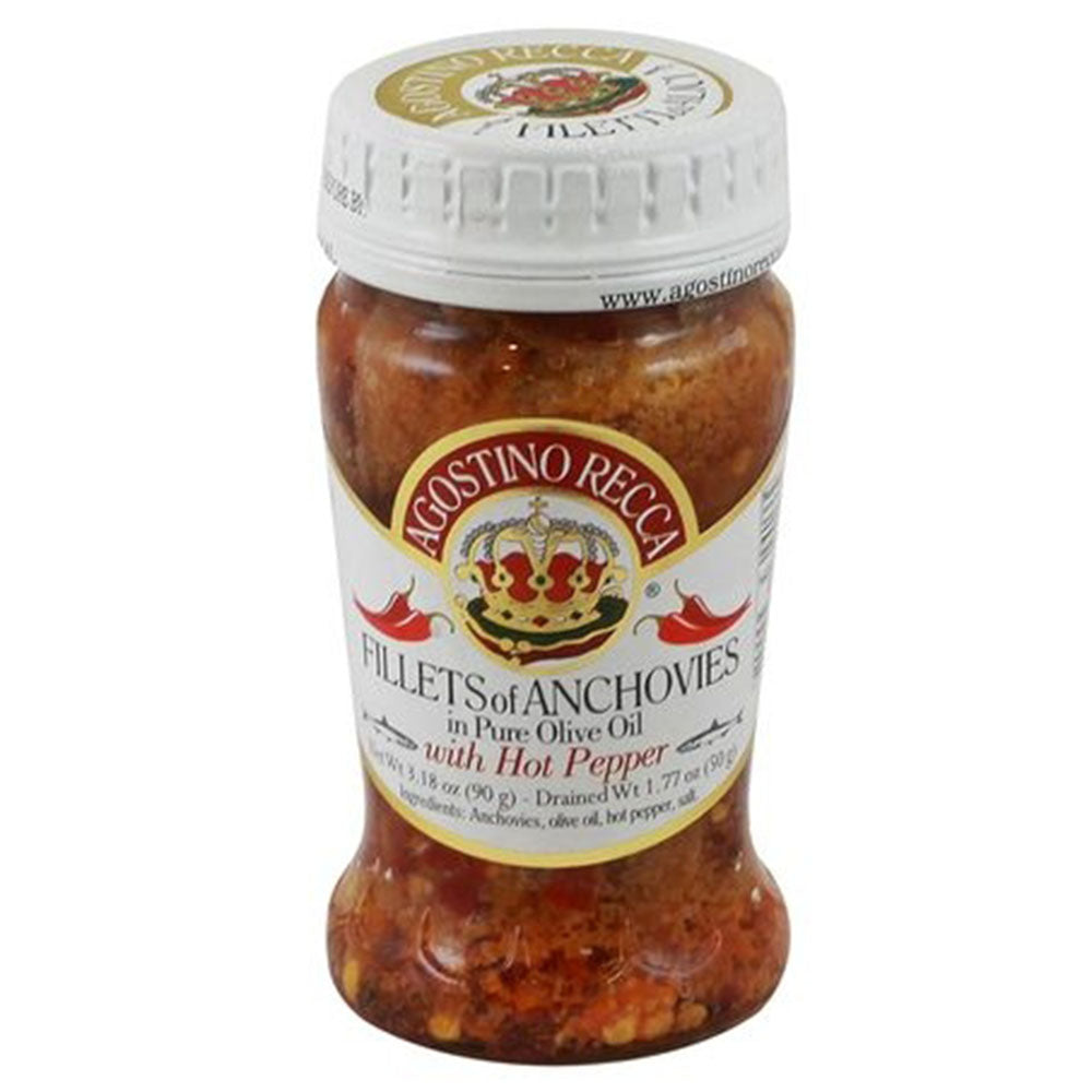 Recca Anchovies with Pepper - 3.17 oz Jar (90 g)