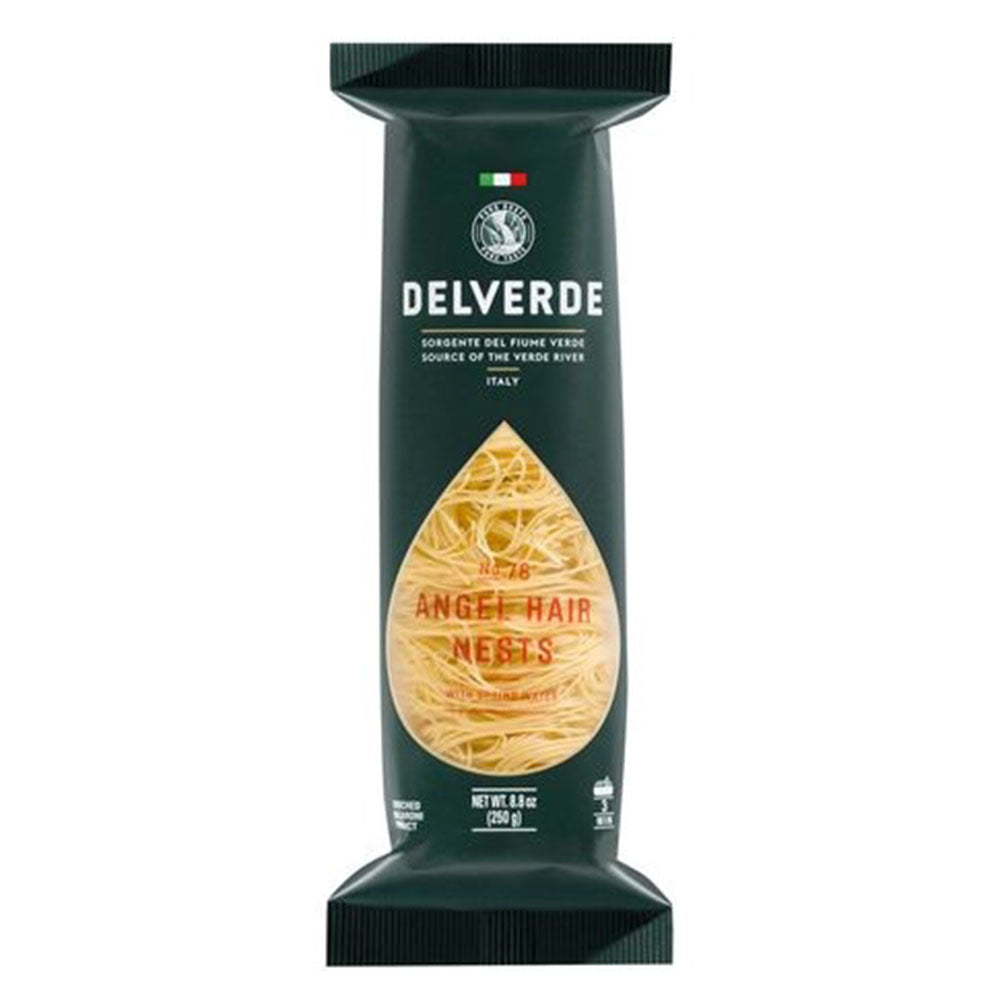 Delverde Angel Hair Pasta Tube Nests - 8.8 oz