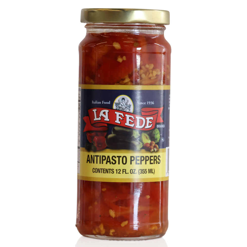 La Fede Antipasto Peppers – Authentic Italian Marinated Peppers, 12 oz