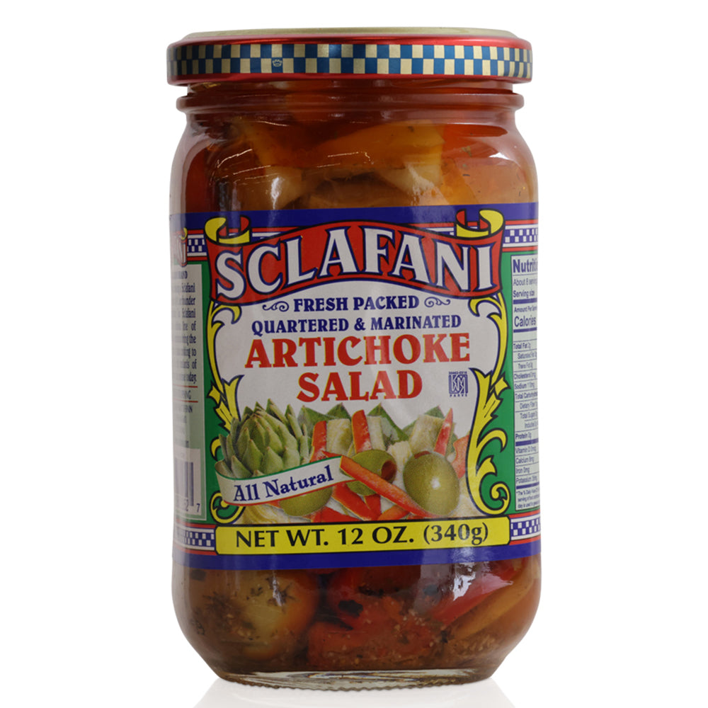Sclafani Artichoke Salad 12 oz - Marinated Italian Artichoke Hearts
