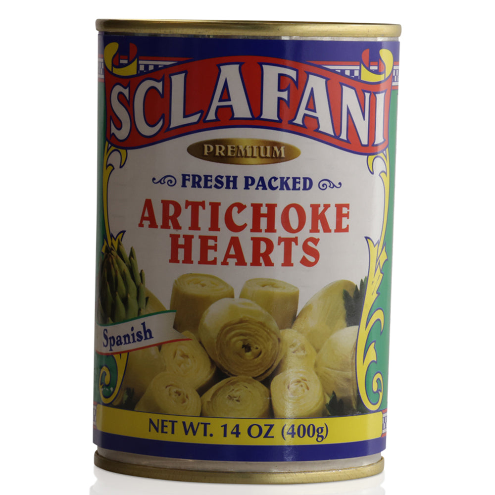 Sclafani Artichoke Hearts in Brine 14 oz - Plain Italian Artichokes