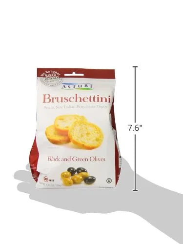 Asturi Bruschettini – Black & Green Olive Italian Toasts, 4.23 oz