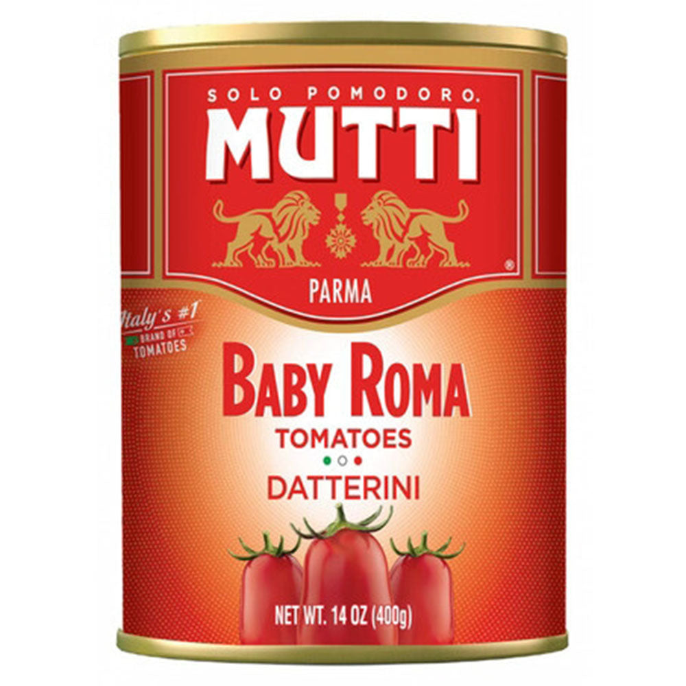 MUTTI Baby Roma Tomatoes – Whole Italian Datterini Plum Tomatoes (14 oz)