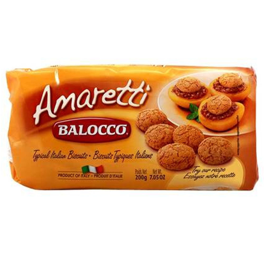 Balocco Amaretti Biscuits – Italian Almond Cookies, 7.05 oz