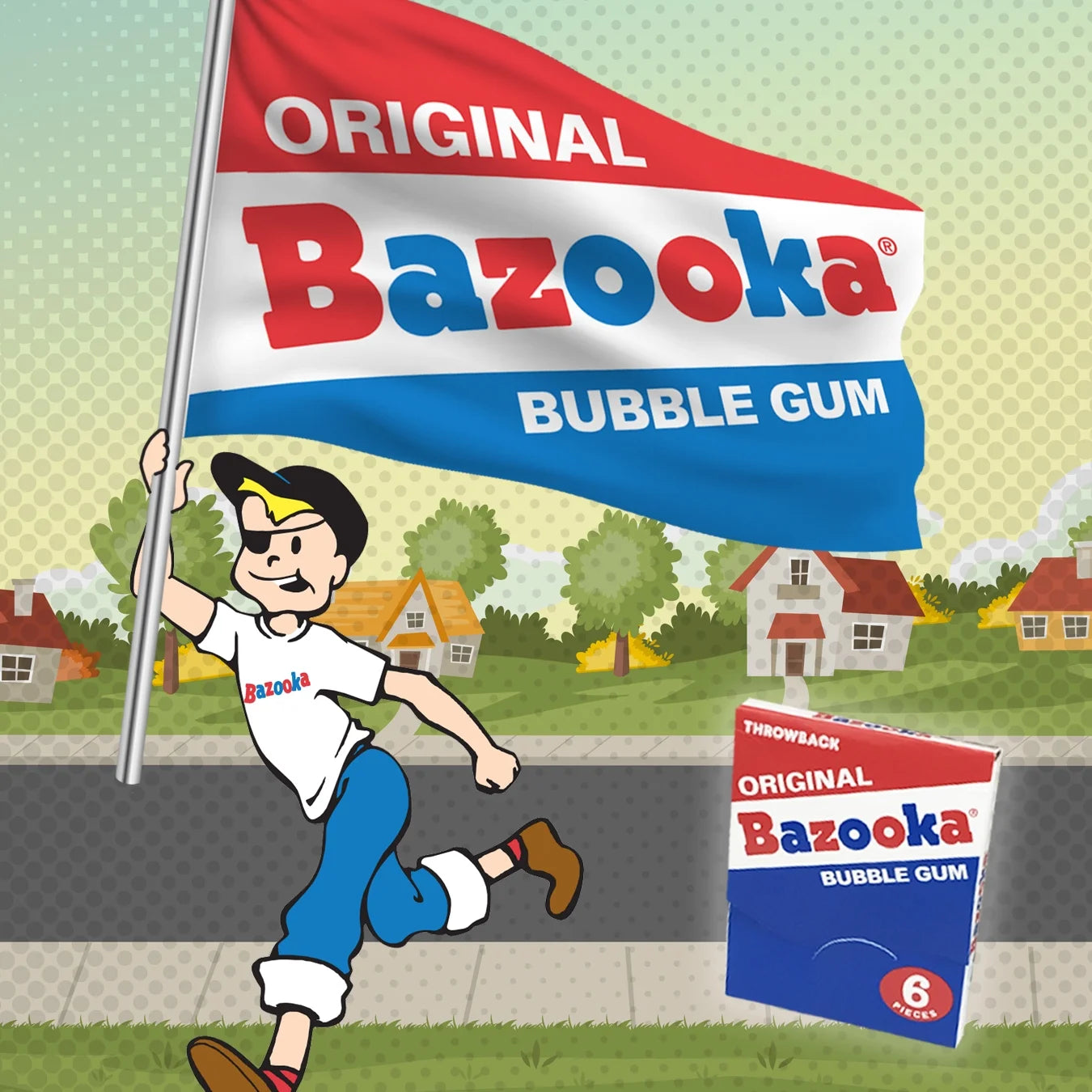 Bazooka Original Bubble Gum – Nostalgia Mini Wallet, 6 Pieces