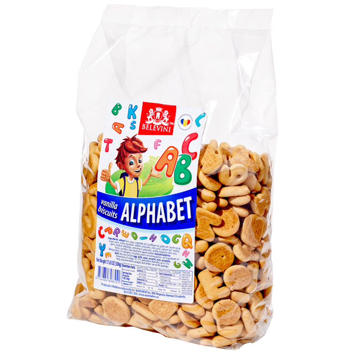 Belevini ABC Alphabet Vanilla Biscuits – 500 g
