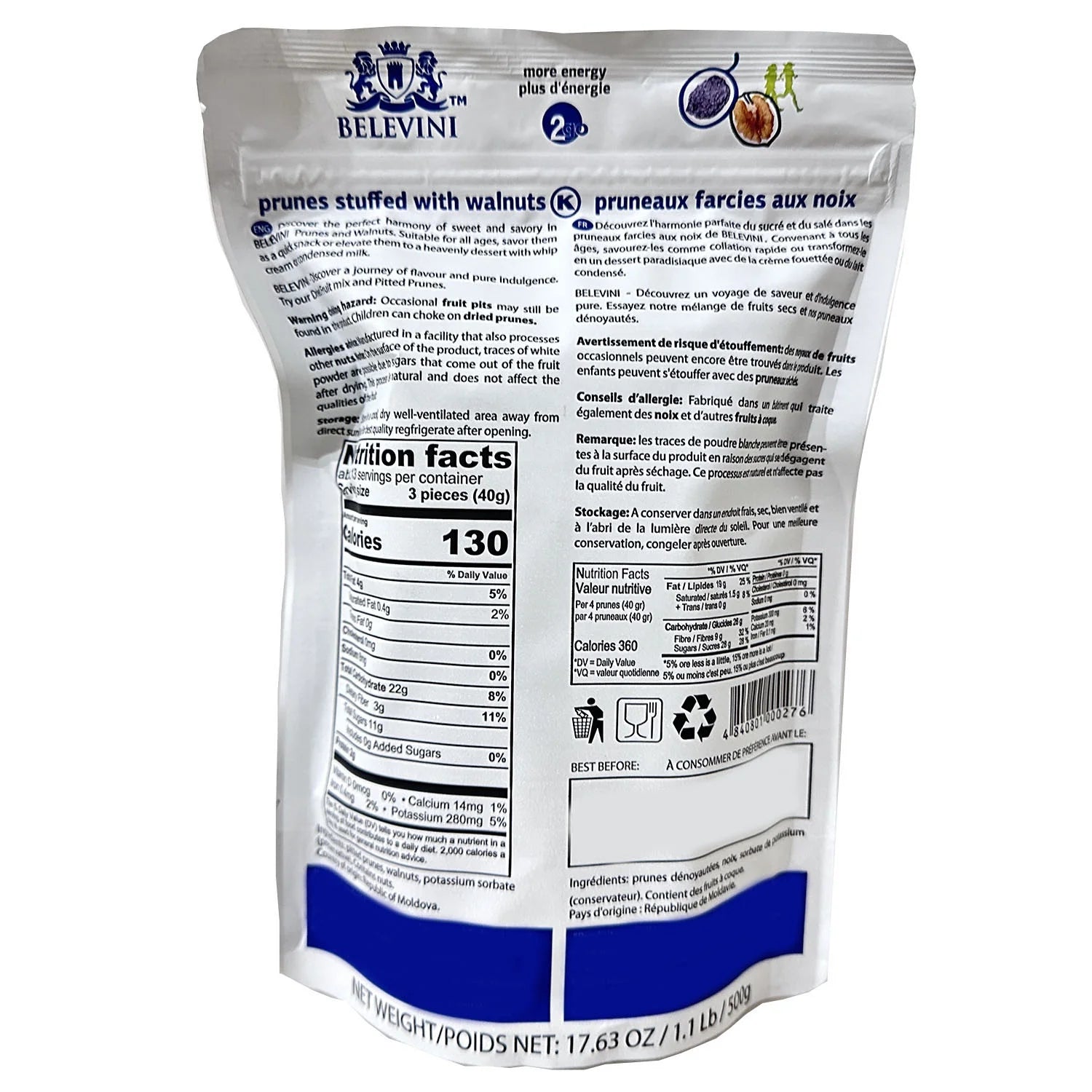 Belevini Prunes Stuffed with Walnuts – 500 g