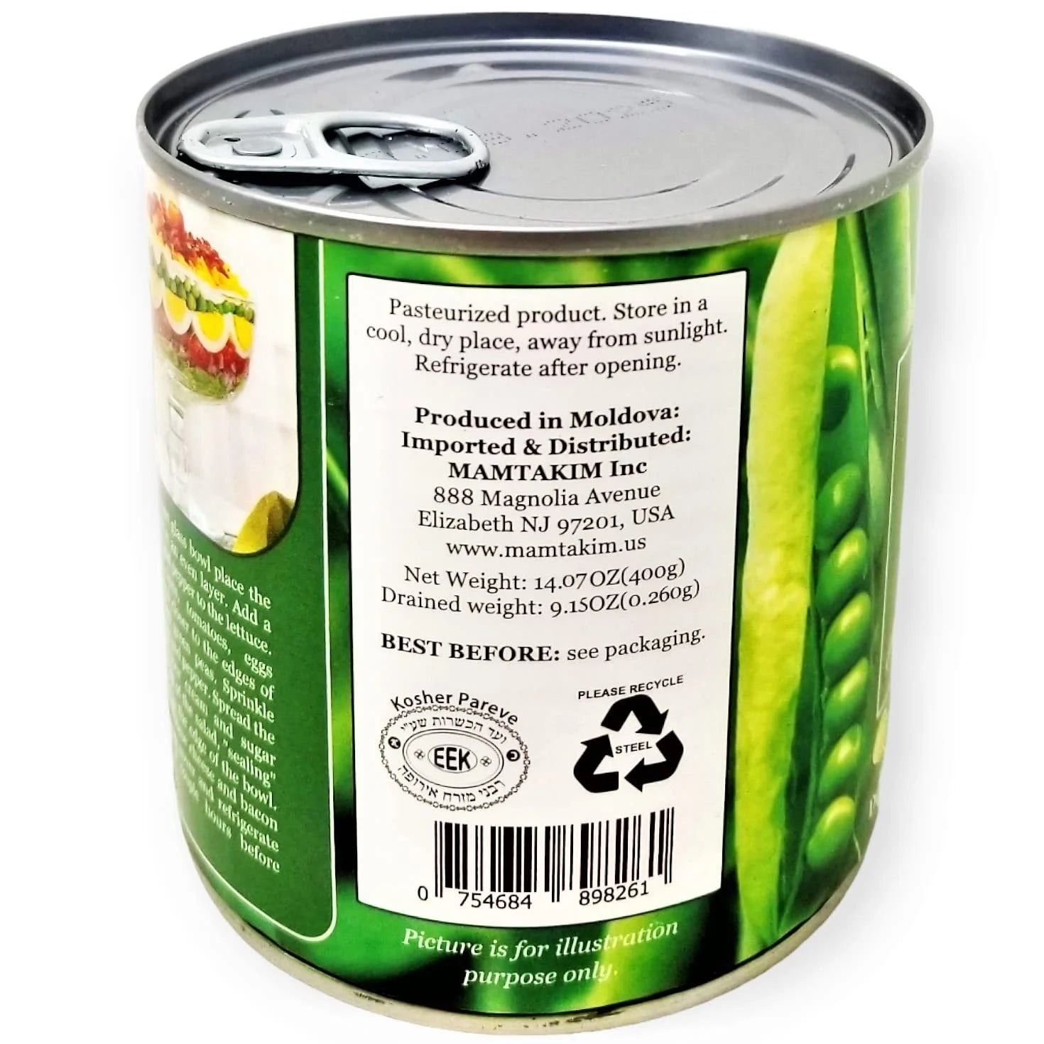 Belevini Green Peas – Canned, 14 oz (400g)