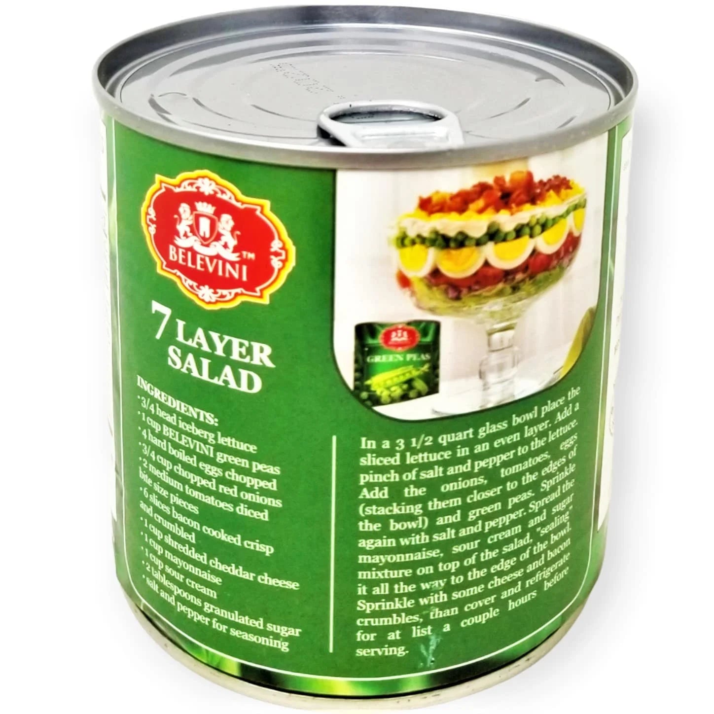 Belevini Green Peas – Canned, 14 oz (400g)
