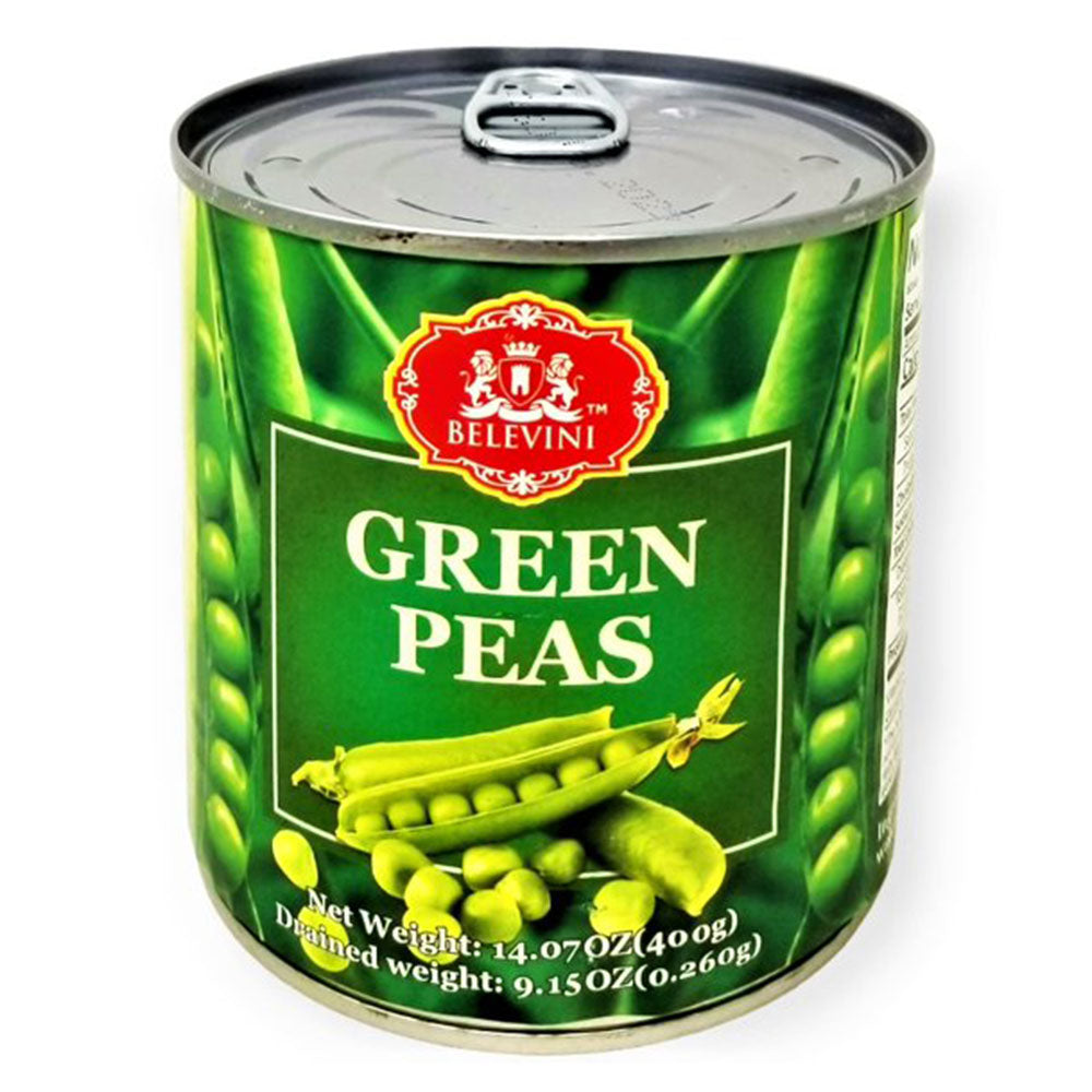 Belevini Green Peas – Canned, 14 oz (400g)