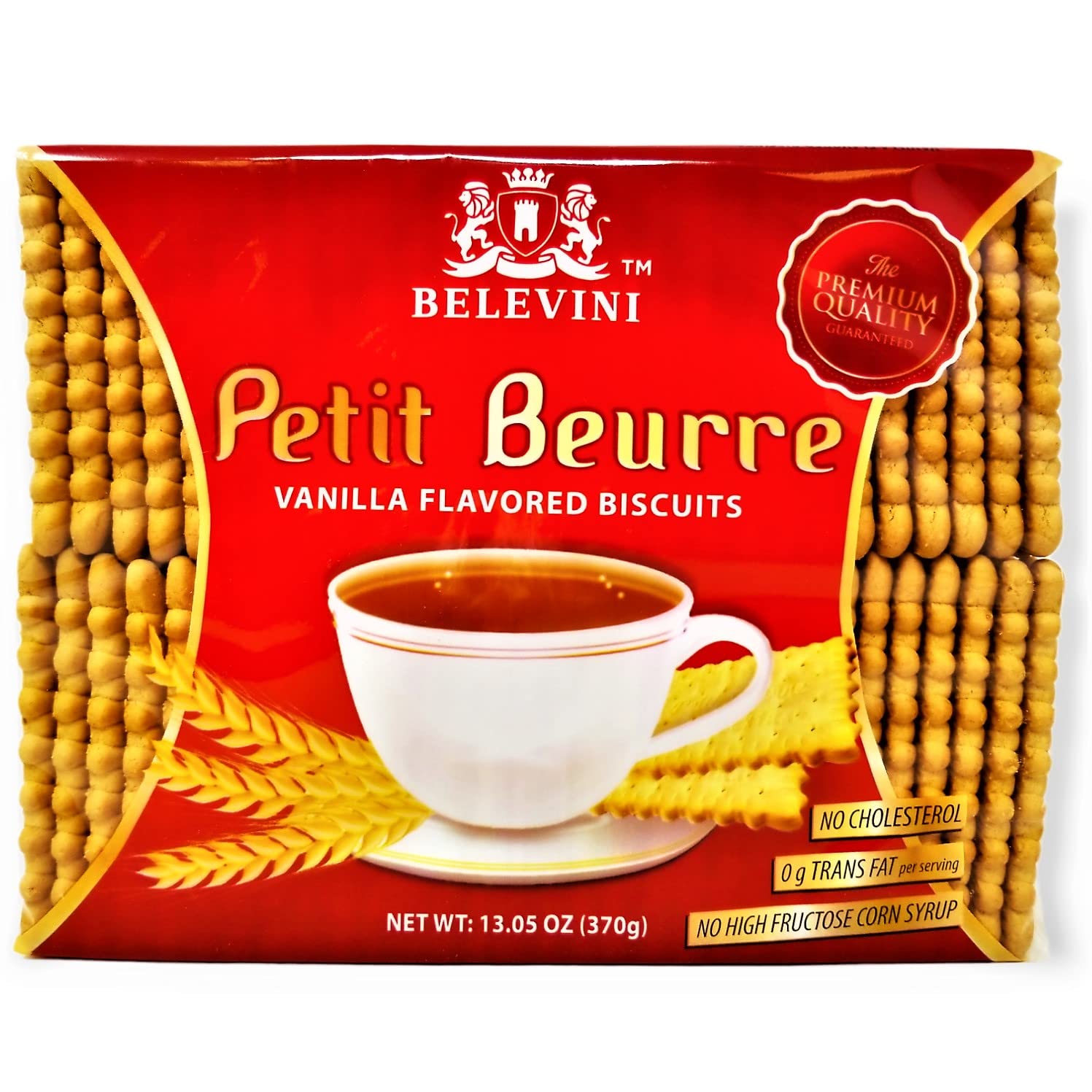 Belevini Petit Beurre Vanilla Biscuits – Natural, Non-GMO & Preservative-Free – 370g