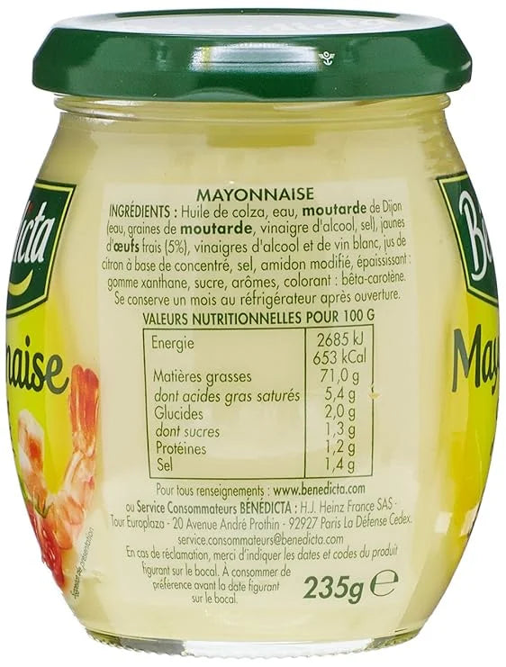 Bénédicta Gourmet Mayonnaise – 235g (French Mayonnaise)