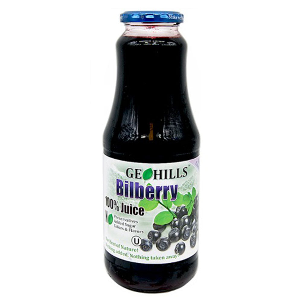 Geohills Bilberry Juice – 100% Pure, No Sugar Added, 33.8 fl oz