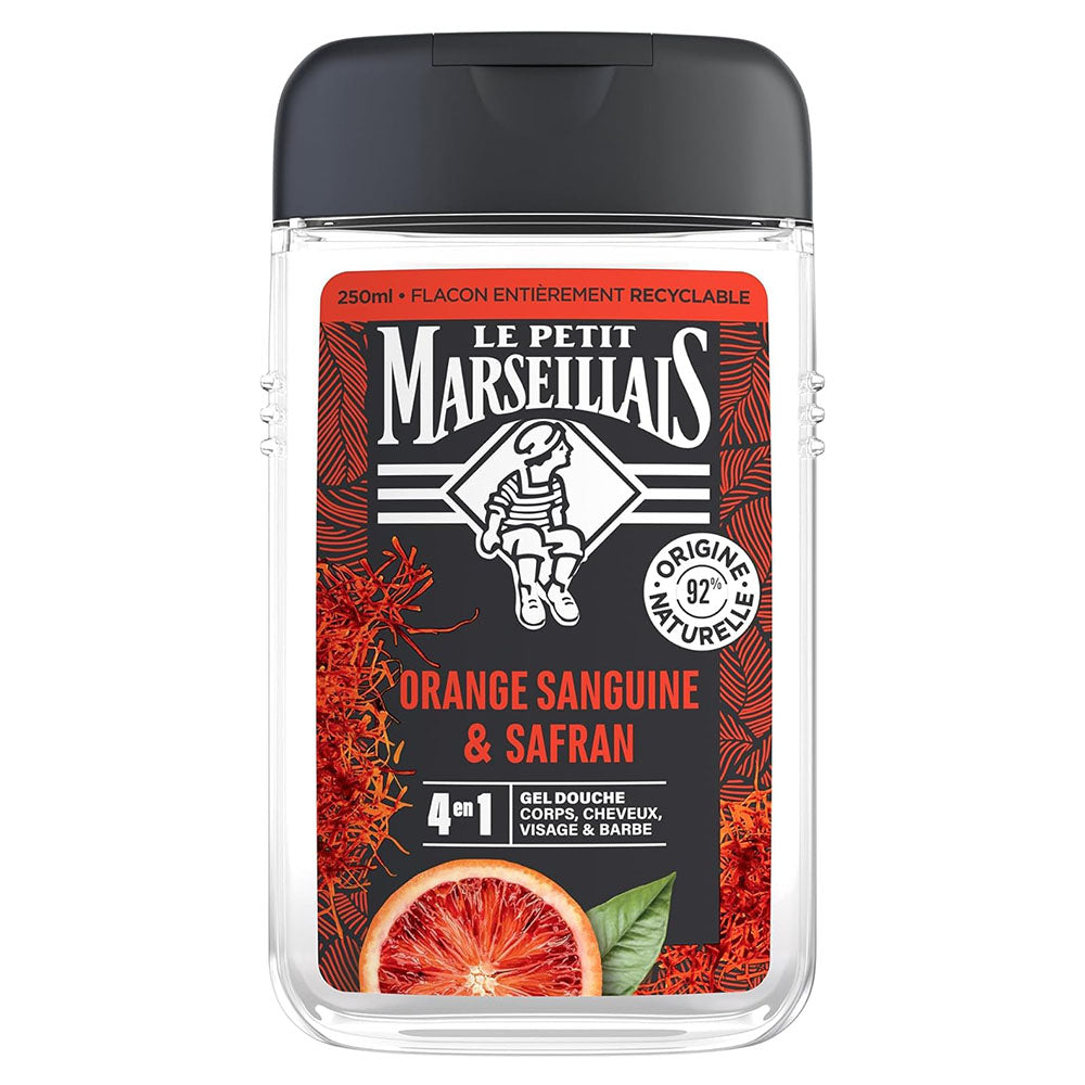 Le Petit Marseillais Men’s Shower Gel – Blood Orange & Saffron, 8.5 fl oz