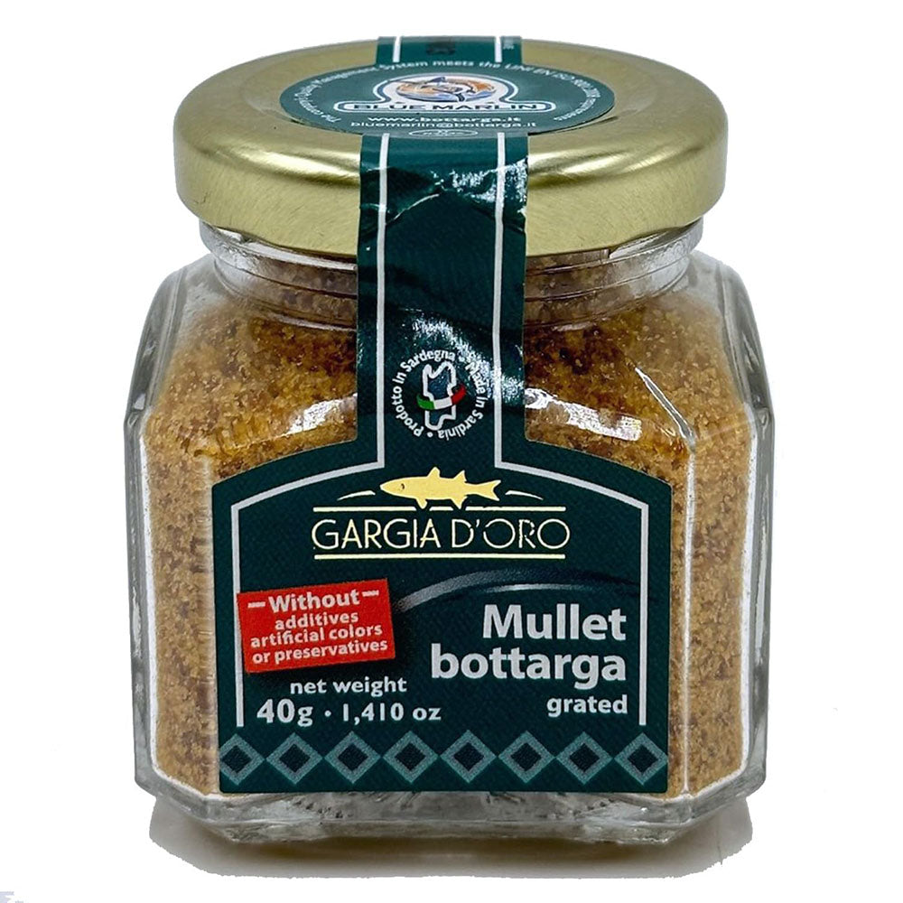 Blue Marlin Bottarga – Grated Mullet Roe, 1.4 oz Jar