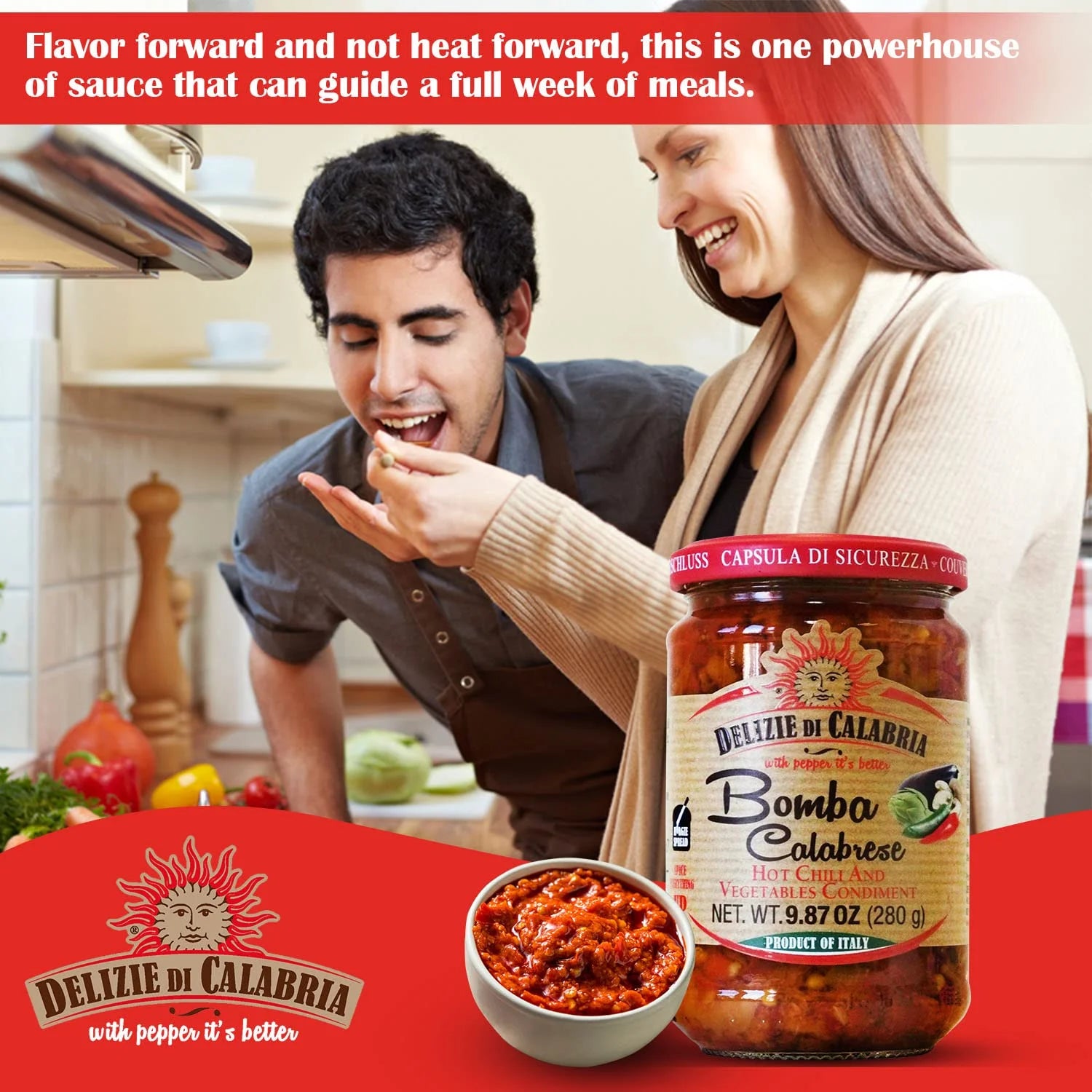 Bomba Calabrese – Hot Chili & Vegetable Condiment, 9.87 oz (Italy)