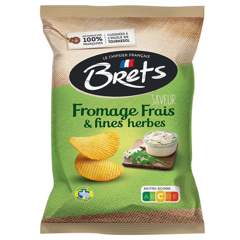Brets Cream Cheese & Fine Herbs Potato Chips – French Gourmet Chips, 125g