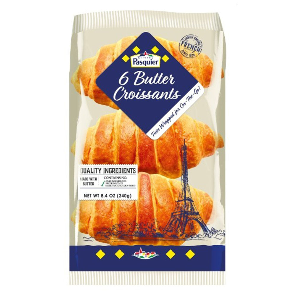 Pasquier Brioche Butter Croissants - French Baked Goods (8.4 oz)