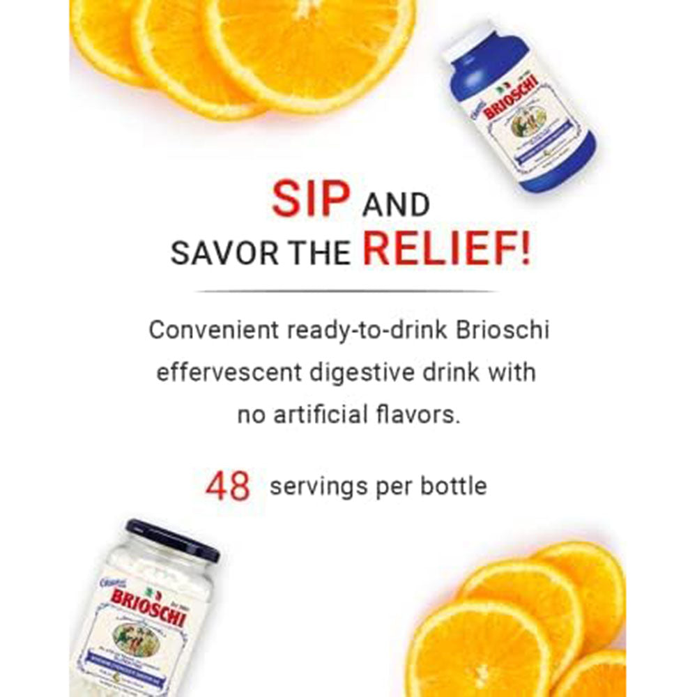 Brioschi Lemon Flavored Effervescent Traditional Glass Jar 8.5 oz