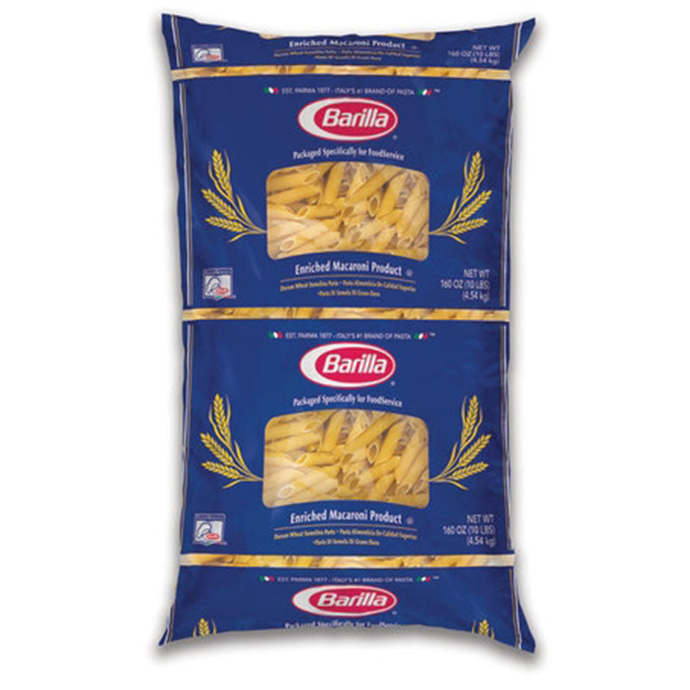 Barilla Bulk Pennoni Rigati Pasta - 10 LB Bag (160 OZ) - Large Ridged Penne
