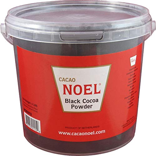 Cacao Noel Black Cocoa Powder – Premium Dutch-Processed Baking Cocoa – 3 lbs Tub