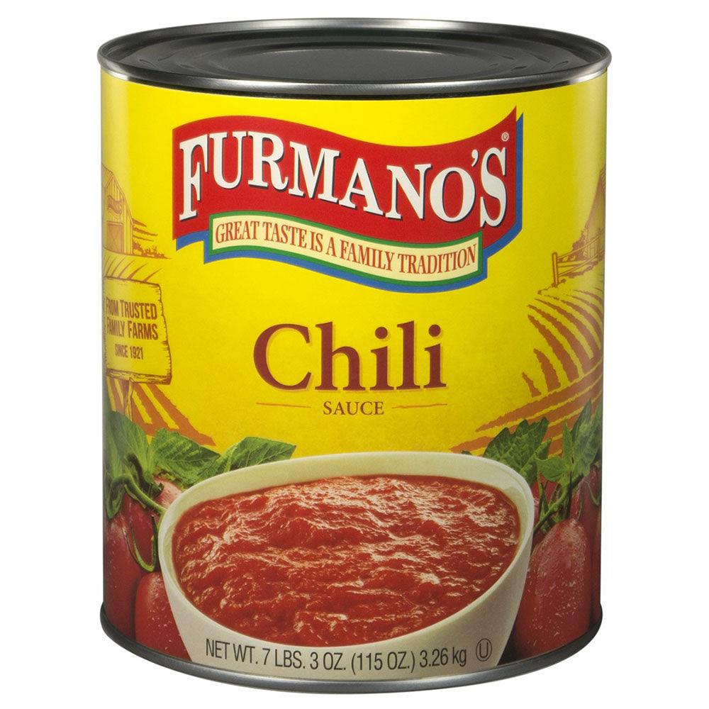 Furmano's Canned Chili Sauce - #10 Can (7.19 LB) - Bulk Tomato & Chili Base
