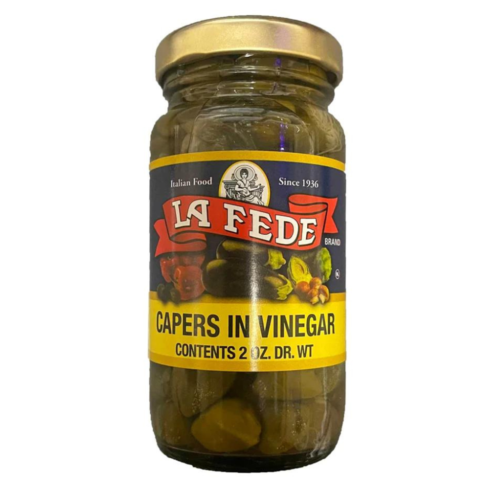 La Fede Capers in Vinegar – Tangy Italian Capers, 2 oz