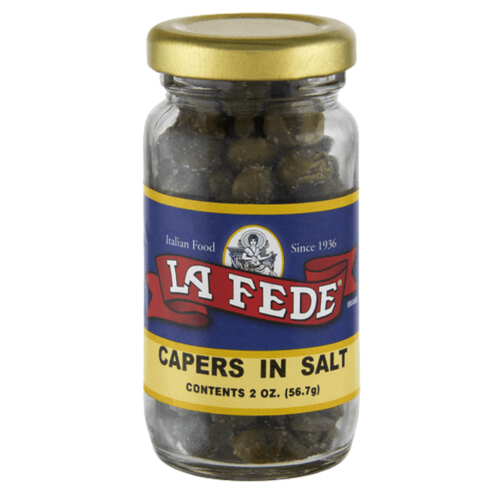 La Fede Capers in Salt – Authentic Italian Salt-Cured Capers, 2 oz