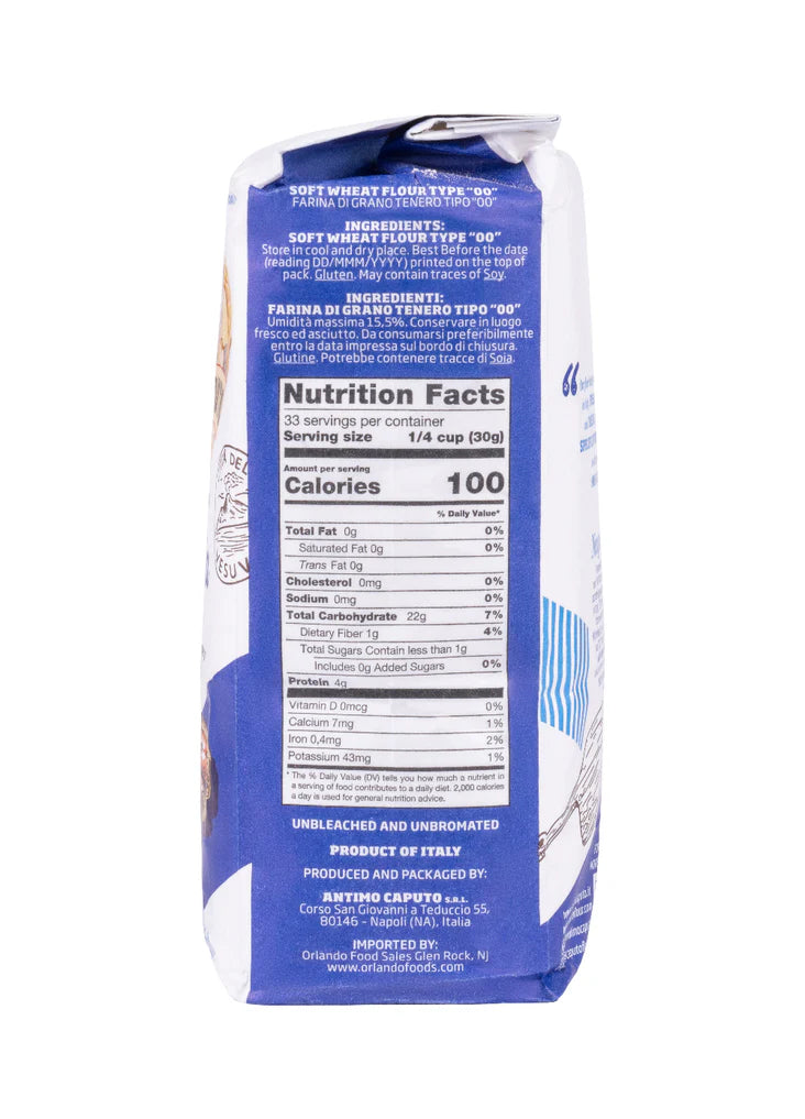 Caputo Pizzeria Type 00 Flour – Italian Pizza Flour, 2.2 lb Bag