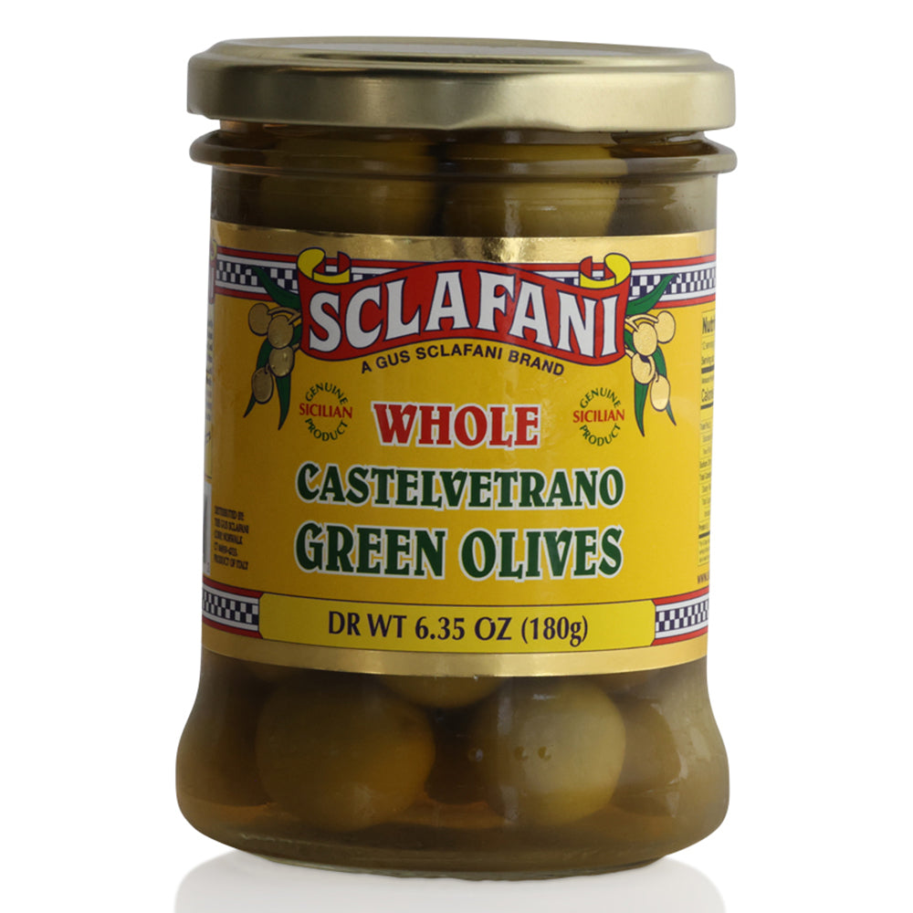 Sclafani Castelvetrano Olives 6.3 oz - Sweet Sicilian Green Olives Jar