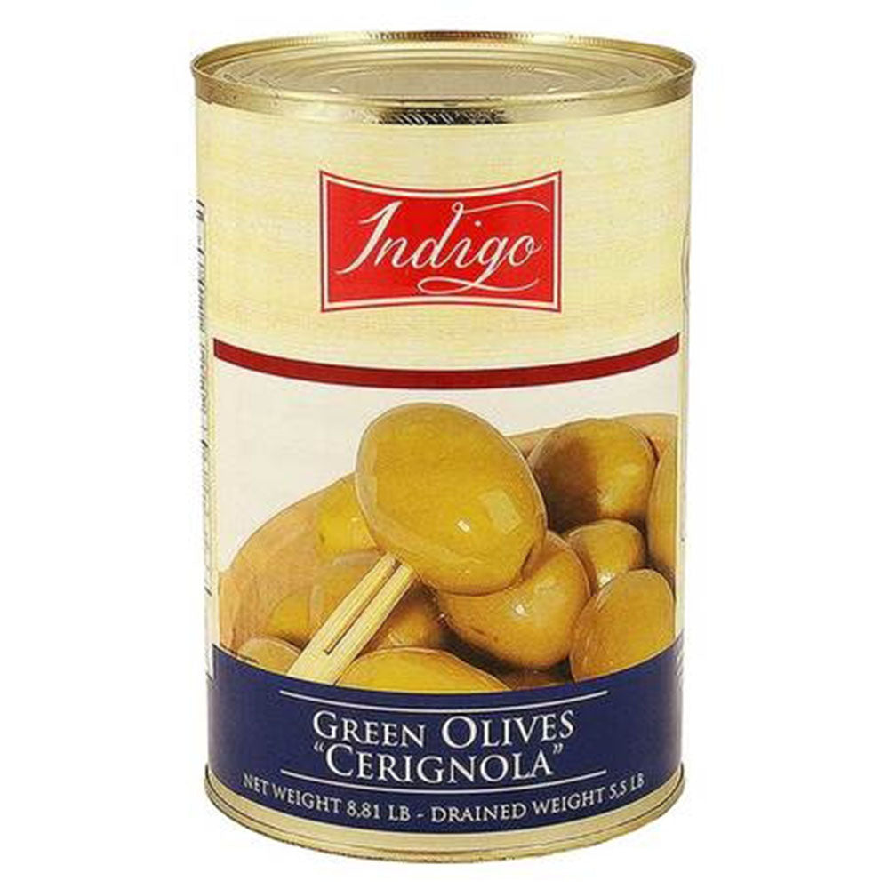 Indigo Cerignola Whole Green Olives (5.5 LB)