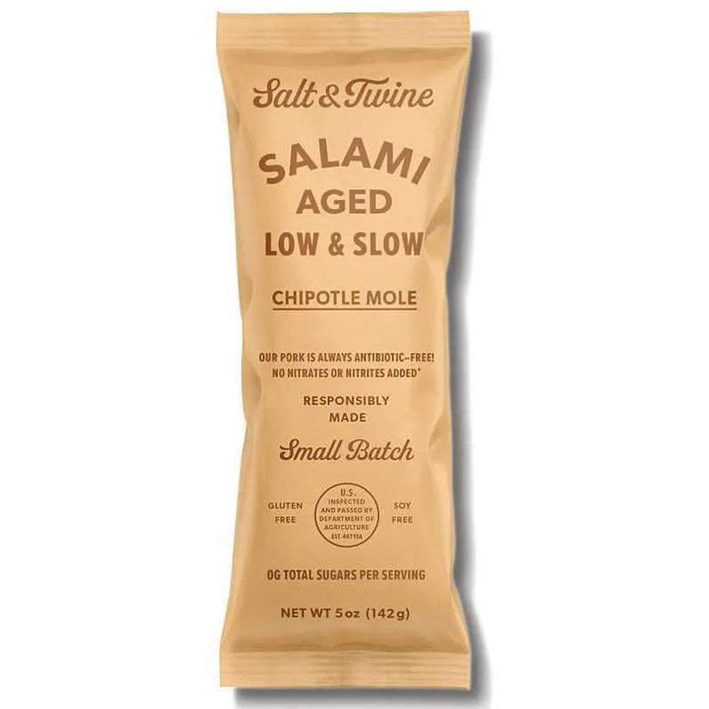 Salt & Twine Chipotle Mole Salami – Small Batch, 5 oz