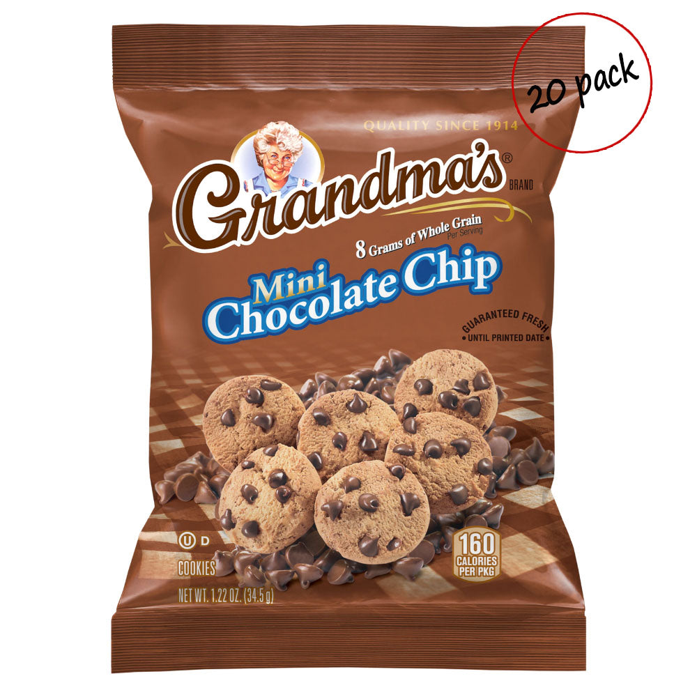 GRANDMA’S Mini Chocolate Chip Cookies – 1.22 oz (20 Pack)