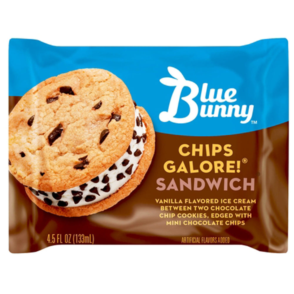 Blue Bunny Chips Galore! Ice Cream Sandwich – 4.5 oz Frozen Treat