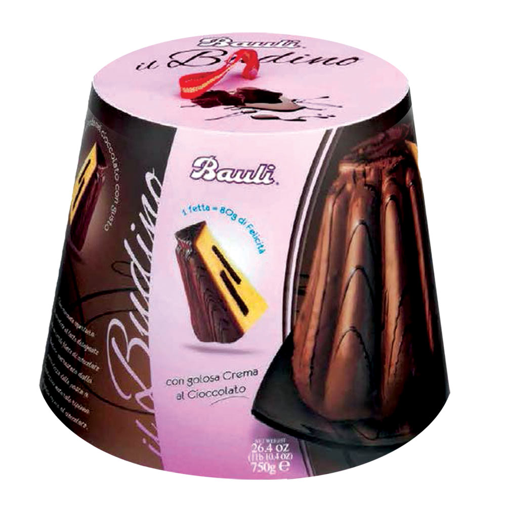 Bauli Chocolate Budino Cream-Filled Cake – Italian Chocolate Dessert (26.5 oz)