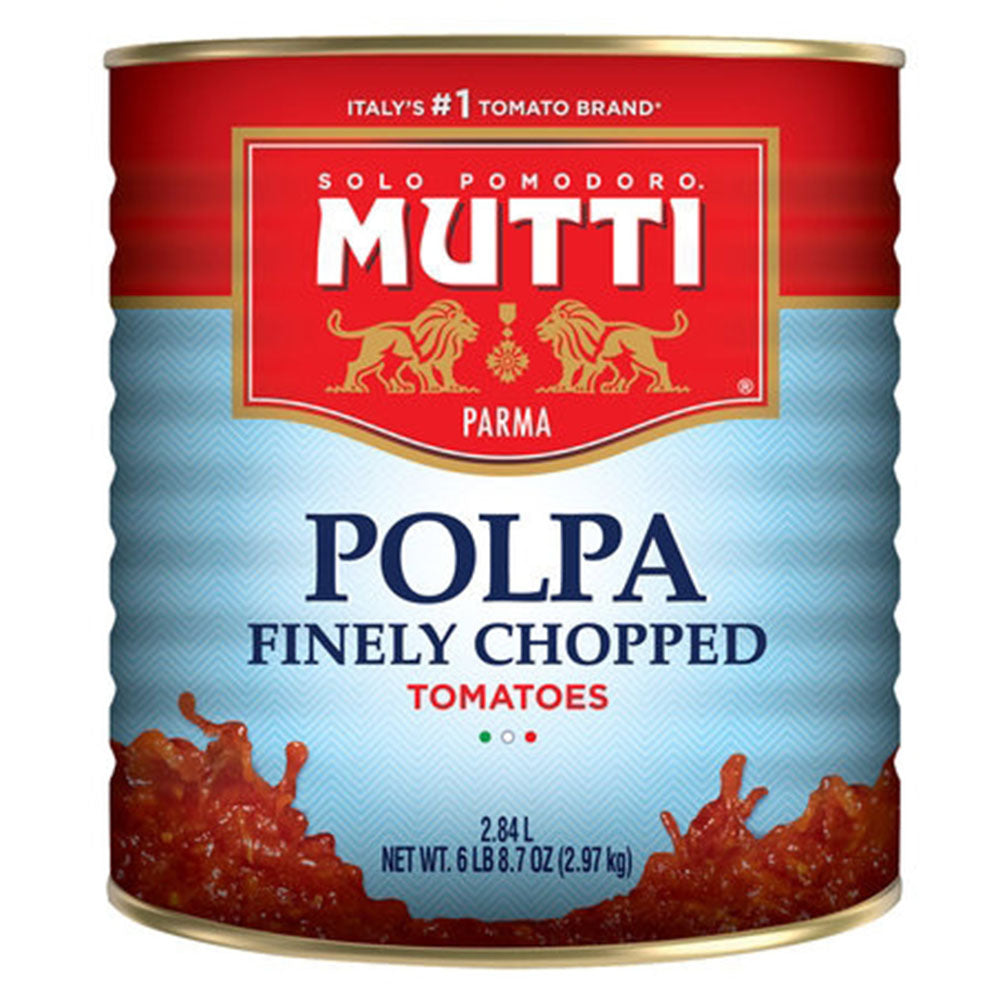 MUTTI Fine Chopped Tomatoes (Polpa) – Italian Tomato Pulp #10 Can (6.55 lb / 2.97 kg)