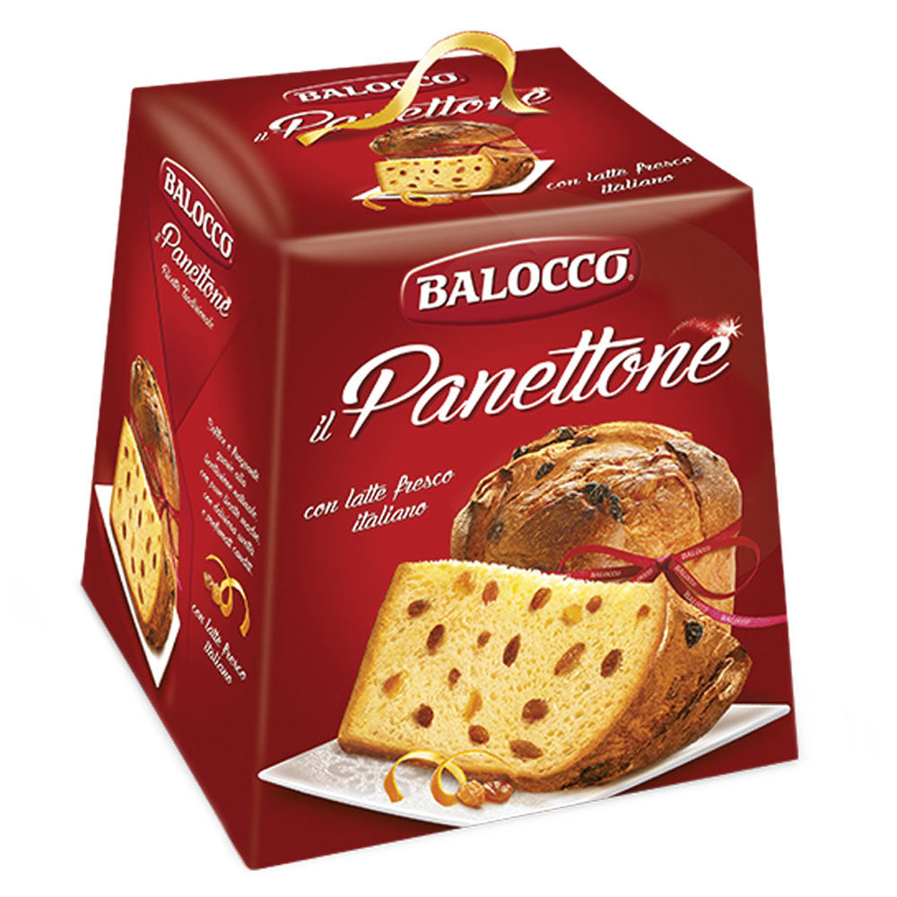 Balocco Classico Panettone Cake - Traditional Italian Holiday Cake 2.2 lbs (1 kg)