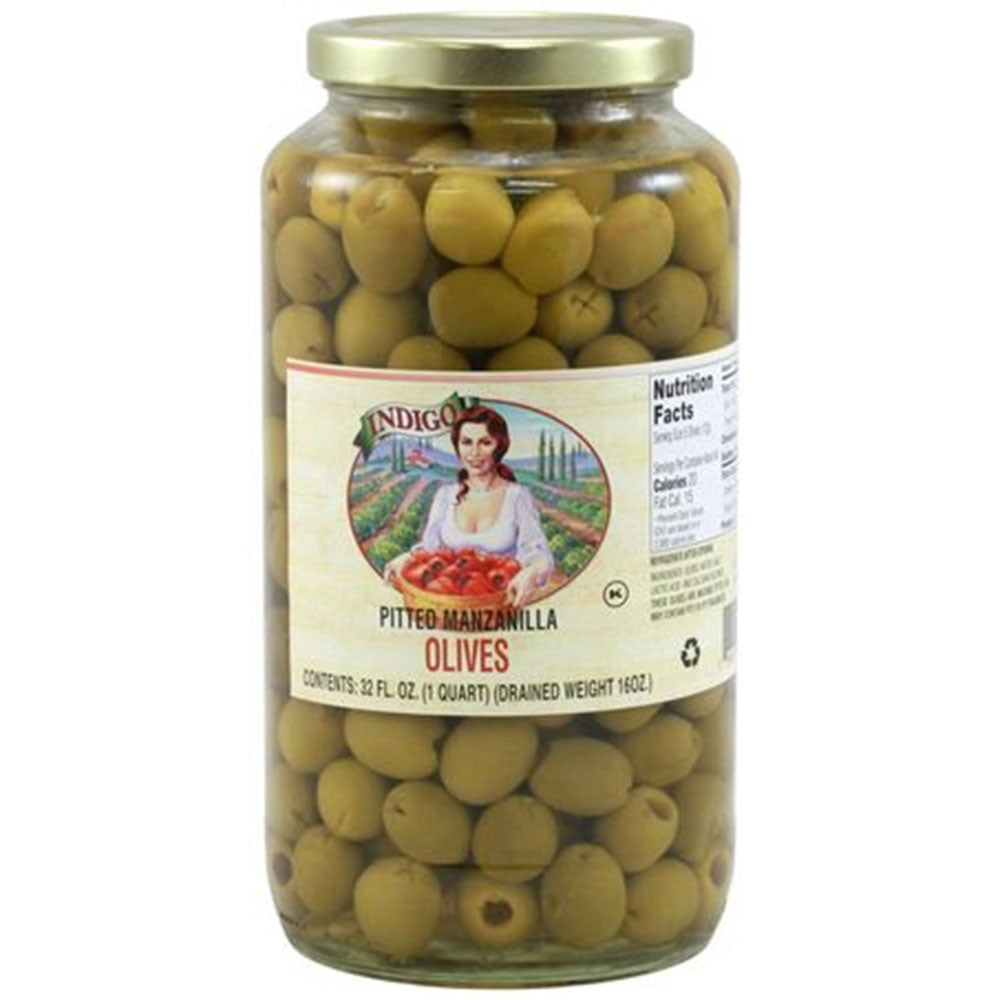 Indigo Cocktail Olive Pitted (32 OZ)
