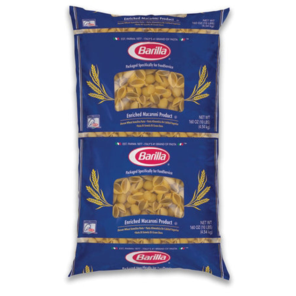 Barilla Bulk Large Conchiglie Rigati Shell Pasta - 10 LB Bag