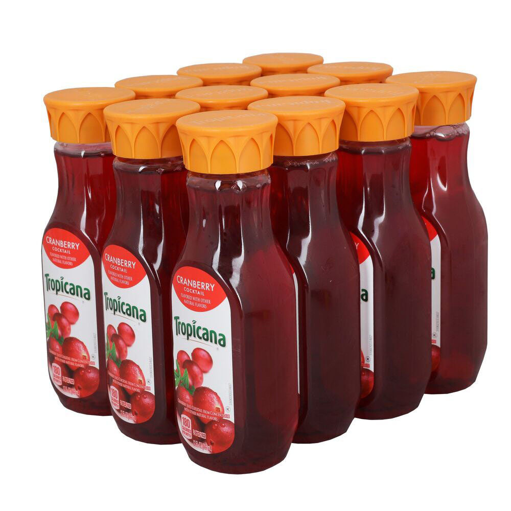 Tropicana Cranberry Cocktail Pure Premium – Pack of 12 (11 oz Bottles)